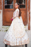 Naqsh Off-White Organza & Silk Lehenga Choli with Dupatta For Women