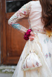 Naqsh Off-White Organza & Silk Lehenga Choli with Dupatta For Women