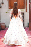 Naqsh Off-White Organza & Silk Lehenga Choli with Dupatta For Women