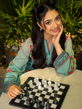Premium Poly Crepe Printed Kaftaan For Women