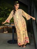 Modern Grace Dull Raw Silk Kaftaan For Women