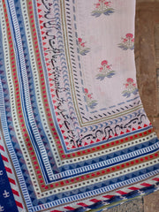Ivory Beige 3-Piece Printed Suit with Chiffon Dupatta For Women