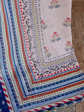 Ivory Beige 3-Piece Printed Suit with Chiffon Dupatta For Women