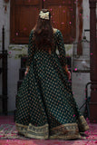 Afsaana Dark Green Kattan Silk Maxi with Net Dupatta For Women