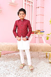 Majestic Red Prince Coat For Boys