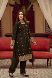 Black 3-Piece Embroidered Suit For Women