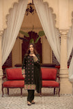 Black 3-Piece Embroidered Suit For Women