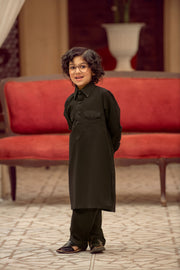 Boys Black Summer Salwar Kameez – 2 Piece Set For Boys