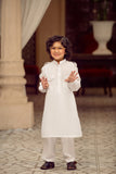 Boys White Summer Salwar Kameez – 2 Piece Set For Boys