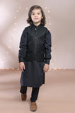 Black Kameez Shalwar with Contrast Waistcoat For Boys