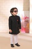 Luxurious Black Sherwani with Intricate Sequin Embroidery For Boys