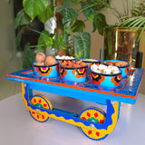 Blue Color Truck-Art Wooden Thaila/Cart