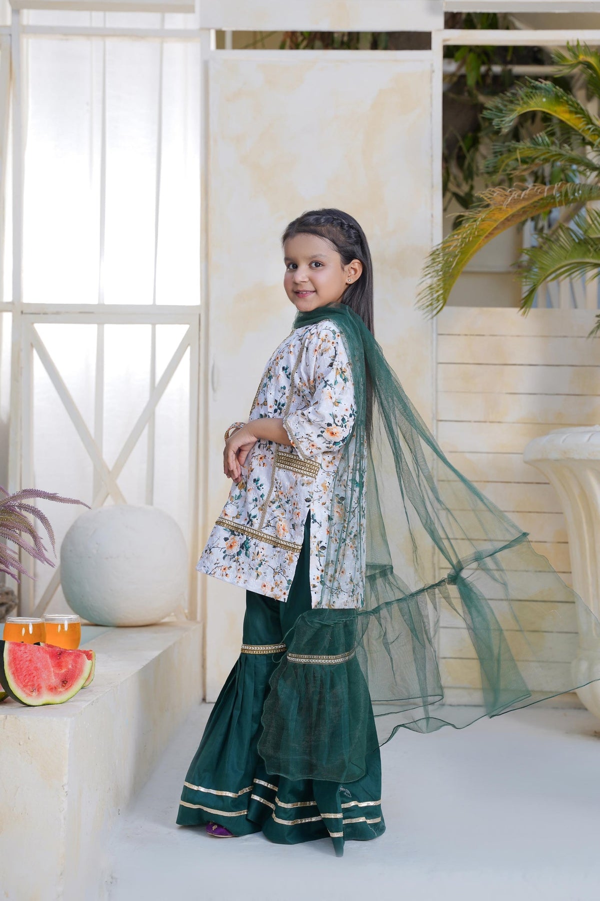 Bano Kids Chikankari Suit – Elegant & Festive For Girls