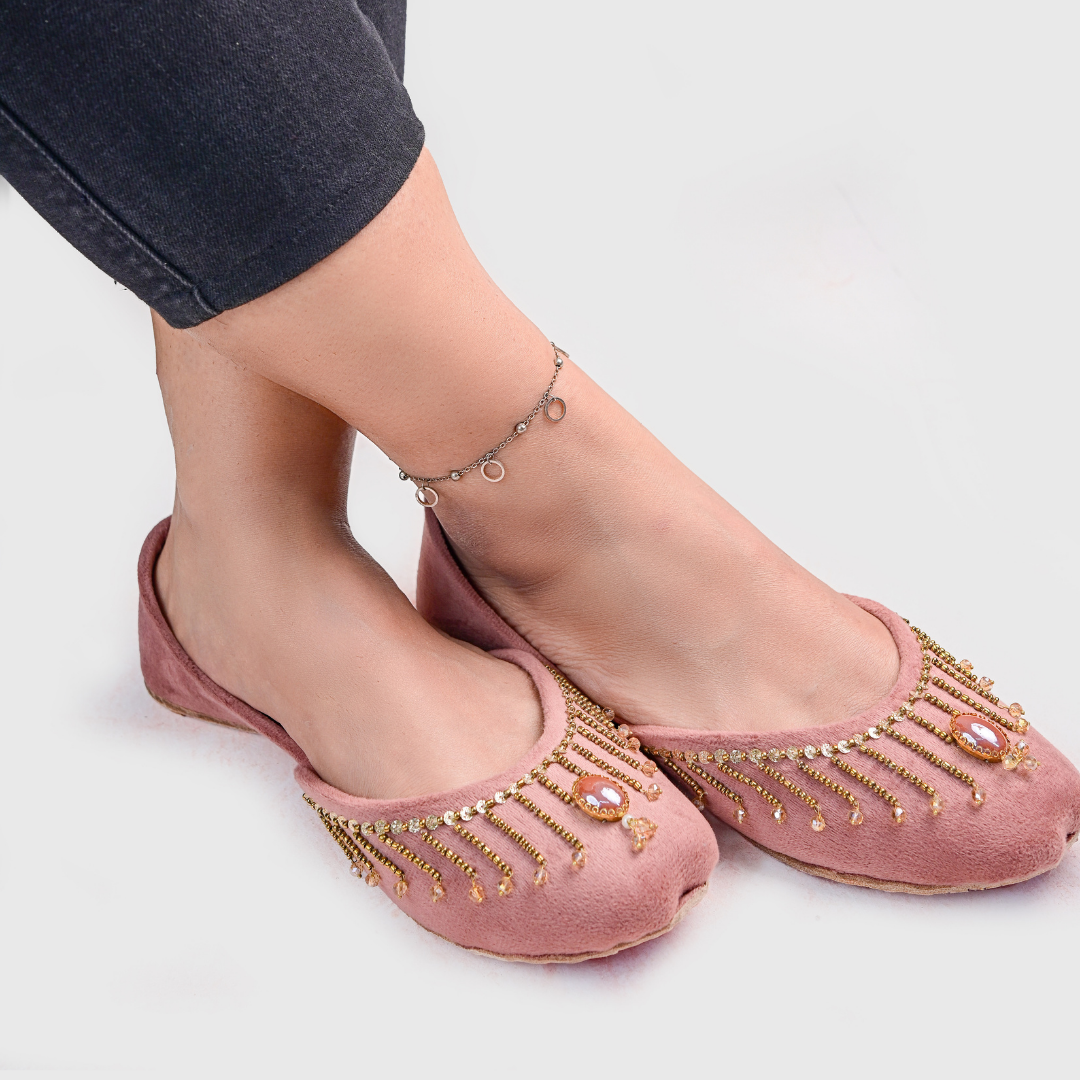 Embellished Velvet Khussa – Handmade Elegance for Every Occasion For Women