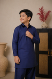 Royal Blue Premium Shalwar Kameez Set For Boys