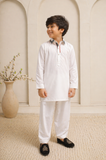 Royal White Premium Shalwar Kameez Set For Boys