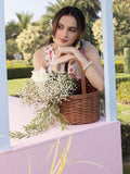 Elowen – Fresh Floral 3-Piece Unstitched Lawn Suit For Women