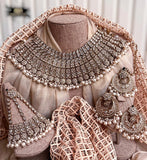 Royal Luxury Bridal Jewelry Set – Necklace, Earrings & Tikka For Women