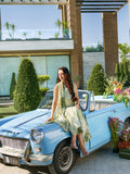 FAYE – Light Apple Green Embroidered Lawn 3 Piece Suit For Women