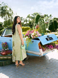 FAYE – Light Apple Green Embroidered Lawn 3 Piece Suit For Women