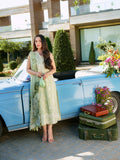 FAYE – Light Apple Green Embroidered Lawn 3 Piece Suit For Women