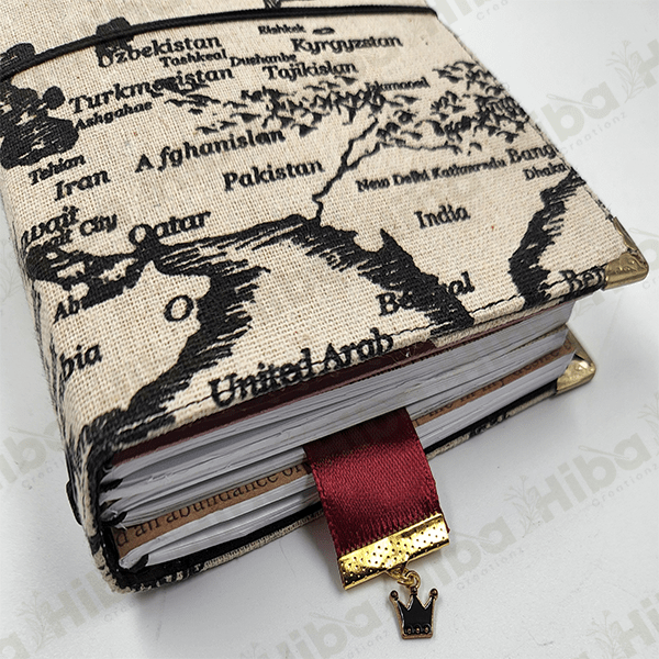 Wanderlust Chronicles: Cloth Journal Collection with Map Motif
