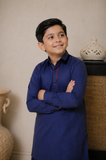 Royal Blue Premium Shalwar Kameez Set For Boys