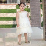 Off-White Fairy Tale Princess Frock For Girls
