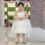 Off-White Fairy Tale Princess Frock For Girls