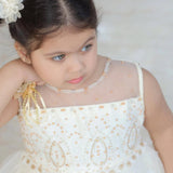 Off-White Fairy Tale Princess Frock For Girls