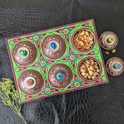 Sparkling Green Wooden Multi Purposes Truck-Art Tray