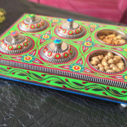 Sparkling Green Wooden Multi Purposes Truck-Art Tray