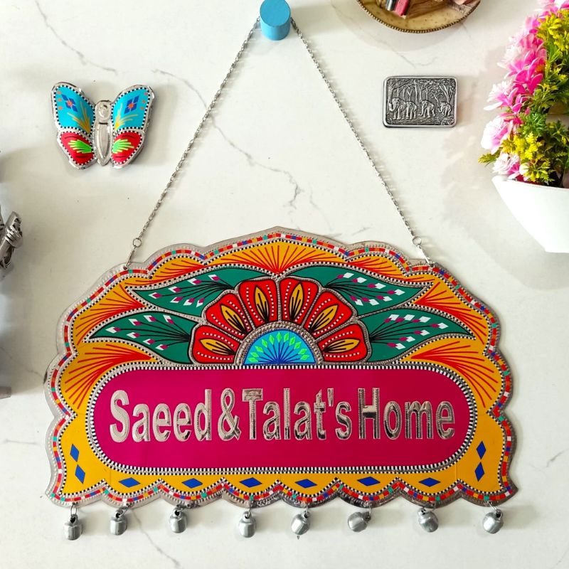 Customized Green Handmade Truck Art Personalized Name Sign