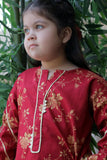 Girls 2-Piece Maroon Winter Cambric Suit – Cozy & Elegant For Girls