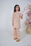 Girls Beige Floral Suit – Soft, Stylish & Everyday Ready  For Girls