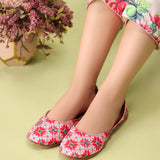 Vibrant Bloom – Bold Red & Blue Floral Khussas For Women