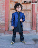 Majestic Royal Blue Prince Coat For Boys