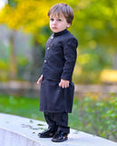 Majestic Black Prince Coat For Boys