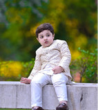 Luxurious White Prince Coat For Boys