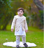 Luxurious White Prince Coat For Boys