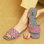 Bustangi Gray Flat Sliders – Effortless Glamour in Every Step For Women