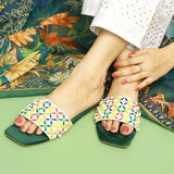 Suzen | Glamorous Flat Sliders by Bustangi For Women