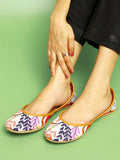 Lobelia | Printed Leather Khussa – Comfort Meets Craftsmanship For Women