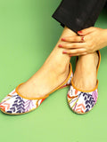 Lobelia | Printed Leather Khussa – Comfort Meets Craftsmanship For Women