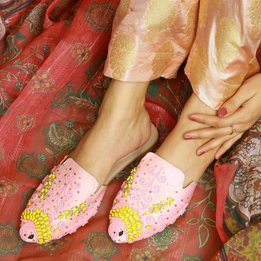 Artistry in Every Step – Embroidered Mules For Women