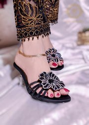 Jade Heels in Black, Bottle Green, Silver & Gold – Bold & Glamorous For Women