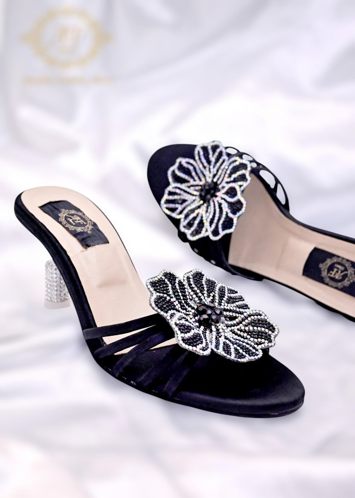 Jade Heels in Black, Bottle Green, Silver & Gold – Bold & Glamorous For Women