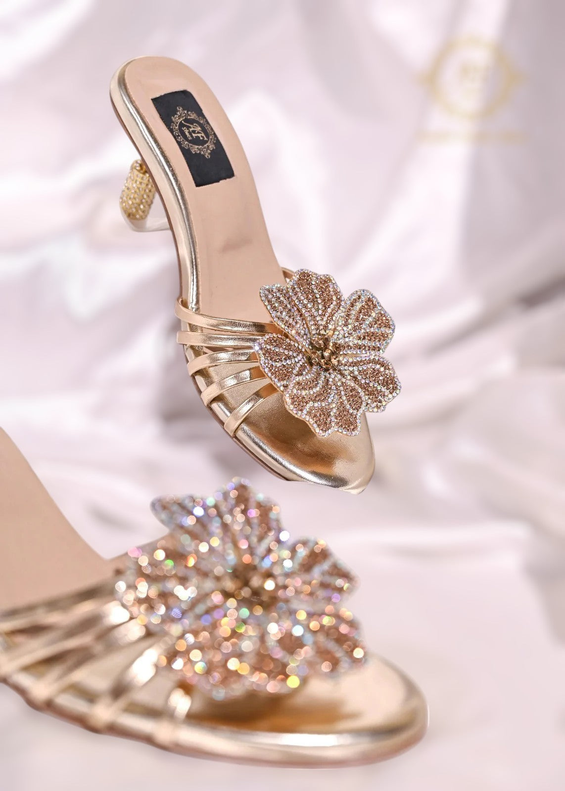 Jade Heels in Black, Bottle Green, Silver & Gold – Bold & Glamorous For Women