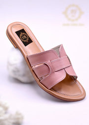 Belle in Pink, White & Black – Effortless Elegance Slides For Women
