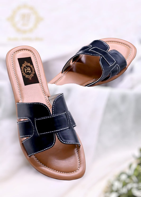 Belle in Pink, White & Black – Effortless Elegance Slides For Women